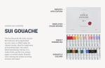 SUI Gouache Acrylic Gouache Paint Set | 24-Color Professional Set (20ml Tubes) | Acrylic Paint with Satin Finish, Professional Painting Kit