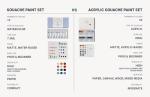 SUI Gouache Acrylic Gouache Paint Set | 24-Color Professional Set (20ml Tubes) | Acrylic Paint with Satin Finish, Professional Painting Kit