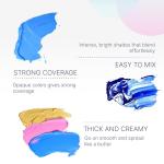 Art Whale Gouache Paint Set 42 Colors in Cups With Lids (each 50ml/1.7oz)|Intense Pigments, Refillable, Pro-Quality