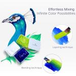 Art Whale Gouache Paint Set 42 Colors in Cups With Lids (each 50ml/1.7oz)|Intense Pigments, Refillable, Pro-Quality