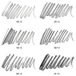 ARTEZA Woodless Graphite Pencils, Set of 12, HB, 2B, 4B, 6B, 8B, and EE