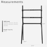 VIVO Artistic Easel 49 to 70 inch LED LCD Screen, Studio TV Display Stand, Adjustable TV Mount with 4 Legs, Black, STAND-TV70AB