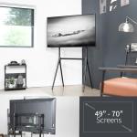 VIVO Artistic Easel 49 to 70 inch LED LCD Screen, Studio TV Display Stand, Adjustable TV Mount with 4 Legs, Black, STAND-TV70AB
