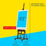 MEEDEN Easel Stand for Painting and Display, Adjustable H Frame Floor Art Easel for Drawing, Heavy Duty Beech Wood Hold Canvas up to 146", 4 Wheels & Storage Tray - Professional for Sign, Studio