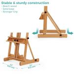 VISWIN Large H-Frame Easel for Painting 53"-91" H, Adjustable Solid Beech Wood Heavy Duty Easel Stand with Storage Tray, Hold Canvas up to 78", Art Easel for Adults, Artists - Natural