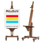 MEEDEN Extra Large Painting Easel: Solid Beech Wood Artist Studio Easel - Professional Art Easel Stand for Adults - Adjustable Movable Tilting Easels for Canvas up to 71"