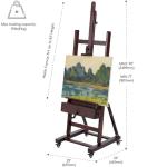 MEEDEN Extra-Large Art Painting Easel - Professional Artist Crank With Height Adjustable 71" to 98" - Heavy Duty Beech Wood Studio H Frame Stand for Painting Canvas up to 83"