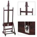 MEEDEN Extra-Large Art Painting Easel - Professional Artist Crank With Height Adjustable 71" to 98" - Heavy Duty Beech Wood Studio H Frame Stand for Painting Canvas up to 83"
