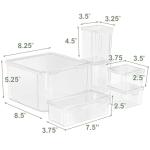 Sorbus 6-Piece Art Supply Storage Organizer Stackable Craft Storage with Hinged Lids Art, Yarn, Ribbon, Bead Organizers