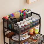 Art cart, 5 Tier Rolling Cart - Utility Cart with Storage Drawer and Wheels, Versatile Art & Craft Organizer for Home, Office, or Studio Ideal for Storing Brushes, Paints
