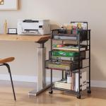 Art cart, 5 Tier Rolling Cart - Utility Cart with Storage Drawer and Wheels, Versatile Art & Craft Organizer for Home, Office, or Studio Ideal for Storing Brushes, Paints