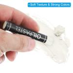 PATIKIL White Oil Pastels, 12Pcs Soft Oil Crayons Creamy Pastels Stick Art Supplies for Art Painting Drawing Blending Graffiti for Artists Beginners