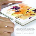 Fluid Watercolor Paper Block, 8 x 8 inches, 15 Sheets, 140 lb (300 GSM) Cold Press Pad for Artist Painting and Wet Media