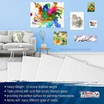 U.S. Art Supply 18 x 24 inch Stretched Canvas 12-Ounce Triple Primed, 3-Pack - Professional Artist Quality White Blank 3/4" Profile, 100% Cotton, Heavy-Weight Gesso - Acrylic Pouring, Oil Painting