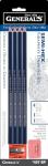 General Pencil 497BP Semi-Hex Graphite Drawing Pencils 4/Pkg-HB, 2B, 4B, & 6B, HB 2B 4B & 6B