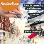 Faber-Castell Kneadable Eraser for Artists in Storage Case - Absorbent Kneaded Erasers, Art Eraser 1 Pack, Grey