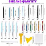 Swpeet 24Pcs Modeling Clay Sculpting Tools Kits, Painting Brush, Dual-Ended Design Pottery Tools, Ball Stylus Tool, Plastic Ball Rod Stylus Modeling Tools, Clay Roller, Clay Scarper for Modeling Clay