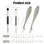 24pcs Blending Sponge Pen Set, Double Headed Drawing Art Blender Pencil with Sponge Head, Sketch Scrapers Blending Stump Tools Washable Sketch Rubbing Sponge for Highlight Shadow Detail
