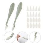 24pcs Blending Sponge Pen Set, Double Headed Drawing Art Blender Pencil with Sponge Head, Sketch Scrapers Blending Stump Tools Washable Sketch Rubbing Sponge for Highlight Shadow Detail