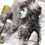 HAUSTGO 100PCS/PACK Willow Charcoal Sticks - Natural Willow Charcoal for Artists, Beginners, or Students of All Skill Levels - Perfect for Drawing and Sketching
