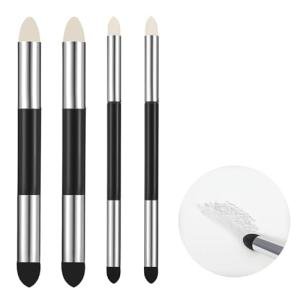 4 Pcs Oil Pastel Blending Tools Artist Double Headed Washable Rubbing Sponge Brush Drawing Sketch Reusable Blending Stump Art Blender Tool for Highlight Shadow Detail Correcting School Student