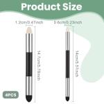 4 Pcs Oil Pastel Blending Tools Artist Double Headed Washable Rubbing Sponge Brush Drawing Sketch Reusable Blending Stump Art Blender Tool for Highlight Shadow Detail Correcting School Student