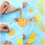 Honoson 24 Pcs Clay Sculpting Tools Kits Polymer Clay Tools DIY Set with Roller, Acrylic Sheet, Scraper Backing Board, Round Circle Shape Cutter, Shaping for Art Craft(Colorful)