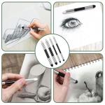4 Pcs Oil Pastel Blending Tools Artist Double Headed Washable Rubbing Sponge Brush Drawing Sketch Reusable Blending Stump Art Blender Tool for Highlight Shadow Detail Correcting School Student