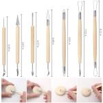 Blisstime 18PCS Clay Sculpting Tools, Basic Clay Pottery Carving Tool Kit with Wooden Handles and Tool Bag