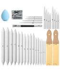 Mr. Pen- Blending Stump, 33 pcs, Blending Stumps for Drawing, Shading Pencils for Sketching, Blending Pencil, Tortillions, Sandpaper Sharpeners, Pencil Extension Tool, Kneaded Eraser, Rub Sponge