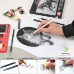 Brusarth Charcoal Pencils for Drawing, 18 Pcs Art Pencil Kit, Professional Sketching Pencil, Art Supplies for Drawing, Shading, Sketching, Blending, Artist Pencils for Beginners & Artists