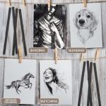 Gueevin 24 Pcs Willow Charcoal Sticks, Willow Charcoal, Artists, Beginners, Students, Perfect for Sketching, Drawing, Shading, and Fine Art Christmas Gifts for Art (2-4mm，4-5mm，5-7mm，7-9mm)