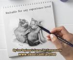 ThePortraitArt Artist Woodless Pure Charcoal Pencils - Ultra Soft and Dark – 6pc Set Equivalent to 28+ Regular Pencils – Smooth Consistency on All Drawing Papers