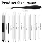 31PCS Blending Stumps and Tortillions Paper Art Blenders Sketch Drawing Tools with Sandpaper Sharpener, Wipe Scraper, Mixing Sponge Pen and Sponge Replacement Head for Artists, Drawing, Shading