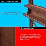 MEEDEN Large Studio Artist Easel, Holds Max Canvas 48", Solid Beech Wood H-Frame Easel with Large Storage Tray, Adjustable Art Painting Easel Stand with Wheels for Beginners & Artists, Walnut