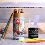 KALOUR Premium Colored Pencils,Set of 50 Colors,Artists Soft Core with Vibrant Color,Ideal for Layering Blending Shading,Color Pencils for Adults Beginners Coloring Book…