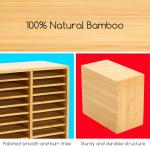 MEEDEN Bamboo Marker Organizer for Desk: Holds 224 Pens with 32 Compartments- Art Supply Storage & Holder for Alcohol Markers，Pens，Pencils