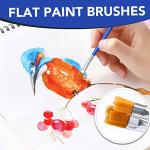 AROIC Paint Brushes Set,110 Pcs Flat & Fine Nylon Acrylic Brushes Bulk for Oil Watercolor Canvas Artist Professional Painting Kits Small Paint Brush for Classroom ﻿Miniature Detailing & Rock Painting