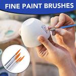 AROIC Paint Brushes Set,110 Pcs Flat & Fine Nylon Acrylic Brushes Bulk for Oil Watercolor Canvas Artist Professional Painting Kits Small Paint Brush for Classroom ﻿Miniature Detailing & Rock Painting