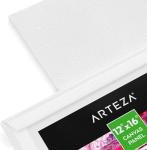ARTEZA Canvas Boards for Painting, 12 x 16 Inches, Pack of 14, Blank White Canvas Panels for Acrylic, Oil and Gouache Painting