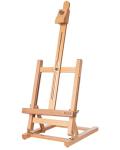 DJAR 25" Mini H-Frame Art Easel, Adjustable Beech Wood Tabletop Wooden Easel for Painting, Portable Painting Display Drawing Stand for Teens, Adults, Students, Natural