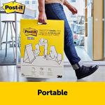 Post-it Super Sticky Portable Tabletop Easel Pad w/ Dry Erase Panel, Great for Virtual Teachers and Students, 20x23 Inches, 20 Sheets/Pad, 1 Pad, Built-in Stand (563DE)