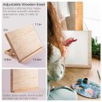 koseibal Art Easel for Painting, Tabletop Wooden Easel Stand，Adjustable Angle Portable Easel for Canvas, Ipad, Book, Artwords Display （2 Pack）