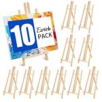 ESRICH 10pcs 17 Inch Tabletop Easels,Wood Easel for Painting,Tripod, Paint Party Easel, Kids Student Desktop Easel for Painting,Paint Easel for Canvas Paint