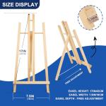 ESRICH 10pcs 17 Inch Tabletop Easels,Wood Easel for Painting,Tripod, Paint Party Easel, Kids Student Desktop Easel for Painting,Paint Easel for Canvas Paint