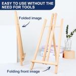 ESRICH 10pcs 17 Inch Tabletop Easels,Wood Easel for Painting,Tripod, Paint Party Easel, Kids Student Desktop Easel for Painting,Paint Easel for Canvas Paint