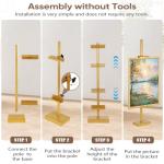 dakewang Adjustable Tabletop Easel Stand for Picture Frames, Picture Easels for Display, Gold Easel, Picture Frame Stand, Adjustable Art Easel.(18inch,Gold)