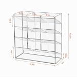 BEYGORM Acrylic Vertical Marker Organizer for 150 Markers with 13 Compartments, Clear Angled Pen & Pencil Holder, Large Desk Stationery & Art Supply Storage for Office & School (10.2 x 9.8 x 4 Inch)
