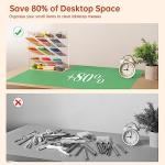 BEYGORM Acrylic Vertical Marker Organizer for 150 Markers with 13 Compartments, Clear Angled Pen & Pencil Holder, Large Desk Stationery & Art Supply Storage for Office & School (10.2 x 9.8 x 4 Inch)