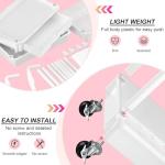 Goovilla 3 Tier Rolling Utility Cart Organizer with Removable Drawer, Stable and Sturdy White Rolling Storage Carts with 2 Lockable Wheels for Bathroom, Kitchen, Snack, Craft, Makeup, Baby Essentials